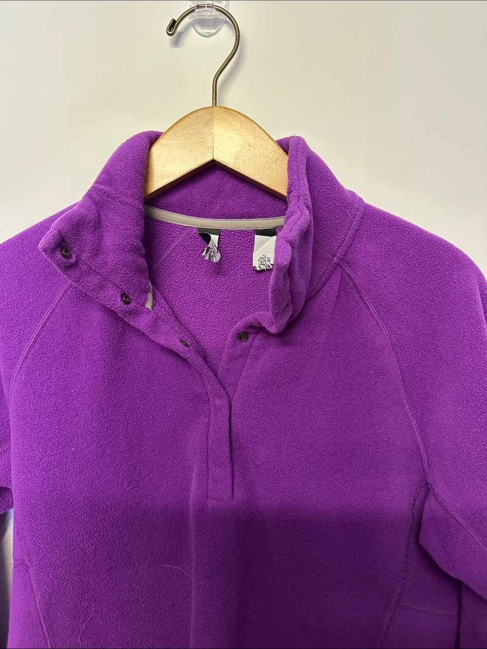 Eastern Mountain Sports Purple Fleece button up Pullover Sweater medium - Picture 3 of 4